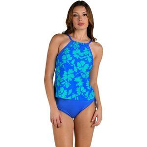 24th & Ocean Sunset Stripe Underwire High Neck Tankini Top